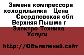 Замена компрессора холодильника › Цена ­ 1 250 - Свердловская обл., Верхняя Пышма г. Электро-Техника » Услуги   